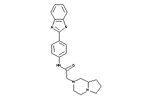 2-(3,4,6,7,8,8a-hexahydro-1H-pyrrolo[1,2-a]pyrazin-2-yl)-N-[4-(1,3-benzothiazol-2-yl)phenyl]acetamide
