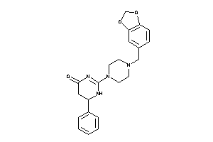 Image of 6-phenyl-2-(4-piperonylpiperazino)-5,6-dihydro-1H-pyrimidin-4-one