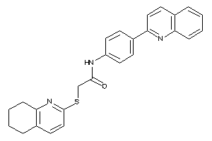 Image of N-[4-(2-quinolyl)phenyl]-2-(5,6,7,8-tetrahydroquinolin-2-ylthio)acetamide