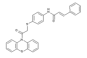 N-[4-[(2-keto-2-phenothiazin-10-yl-ethyl)thio]phenyl]-3-phenyl-acrylamide