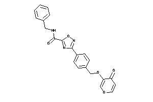 N-benzyl-3-[4-[(4-ketopyran-3-yl)oxymethyl]phenyl]-1,2,4-oxadiazole-5-carboxamide