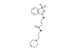3-[(1,1-diketo-1,2-benzothiazol-3-yl)amino]-N-(2-morpholinoethyl)propionamide