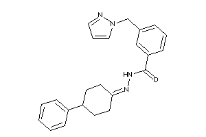 Image of N-[(4-phenylcyclohexylidene)amino]-3-(pyrazol-1-ylmethyl)benzamide