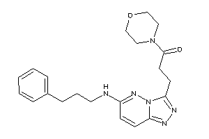 1-morpholino-3-[6-(3-phenylpropylamino)-[1,2,4]triazolo[3,4-f]pyridazin-3-yl]propan-1-one