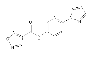 N-(6-pyrazol-1-yl-3-pyridyl)furazan-3-carboxamide