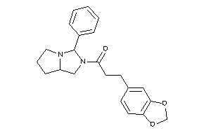 Image of 3-(1,3-benzodioxol-5-yl)-1-(3-phenyl-1,3,5,6,7,7a-hexahydropyrrolo[2,1-e]imidazol-2-yl)propan-1-one