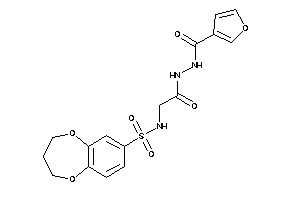 N-[2-[N'-(3-furoyl)hydrazino]-2-keto-ethyl]-3,4-dihydro-2H-1,5-benzodioxepine-7-sulfonamide