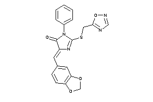 2-(1,2,4-oxadiazol-5-ylmethylthio)-3-phenyl-5-piperonylidene-2-imidazolin-4-one