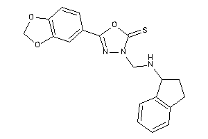 5-(1,3-benzodioxol-5-yl)-3-[(indan-1-ylamino)methyl]-1,3,4-oxadiazole-2-thione
