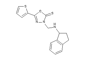 Image of 3-[(indan-1-ylamino)methyl]-5-(2-thienyl)-1,3,4-oxadiazole-2-thione