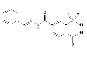 Image of N-(benzalamino)-1,1,4-triketo-2,3-dihydrobenzo[e]thiadiazine-7-carboxamide