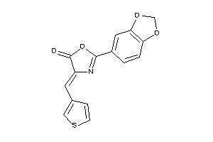 2-(1,3-benzodioxol-5-yl)-4-(3-thenylidene)-2-oxazolin-5-one