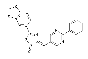 2-(1,3-benzodioxol-5-yl)-4-[(2-phenylpyrimidin-5-yl)methylene]-2-oxazolin-5-one