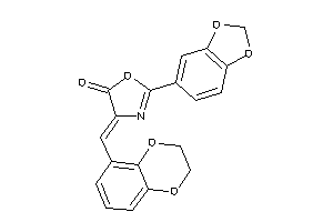 2-(1,3-benzodioxol-5-yl)-4-(2,3-dihydro-1,4-benzodioxin-5-ylmethylene)-2-oxazolin-5-one