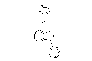 5-[[(1-phenylpyrazolo[3,4-d]pyrimidin-4-yl)thio]methyl]-1,2,4-oxadiazole