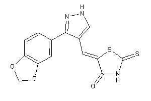 5-[[3-(1,3-benzodioxol-5-yl)-1H-pyrazol-4-yl]methylene]-2-thioxo-thiazolidin-4-one