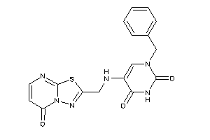 1-benzyl-5-[(5-keto-[1,3,4]thiadiazolo[3,2-a]pyrimidin-2-yl)methylamino]pyrimidine-2,4-quinone