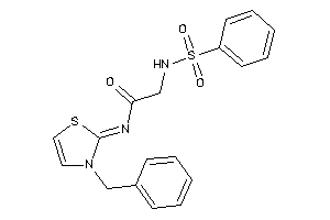 2-(benzenesulfonamido)-N-(3-benzyl-4-thiazolin-2-ylidene)acetamide