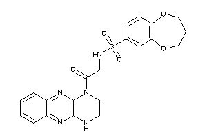 Image of N-[2-(2,3-dihydro-1H-pyrazino[2,3-b]quinoxalin-4-yl)-2-keto-ethyl]-3,4-dihydro-2H-1,5-benzodioxepine-7-sulfonamide