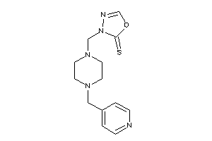 Image of 3-[[4-(4-pyridylmethyl)piperazino]methyl]-1,3,4-oxadiazole-2-thione