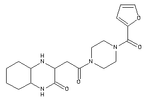 Image of 3-[2-[4-(2-furoyl)piperazino]-2-keto-ethyl]-3,4,4a,5,6,7,8,8a-octahydro-1H-quinoxalin-2-one