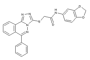 Image of N-(1,3-benzodioxol-5-yl)-2-[(6-phenyl-[1,2,4]triazolo[3,4-a]phthalazin-3-yl)thio]acetamide