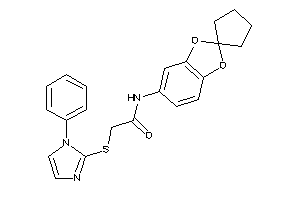 2-[(1-phenylimidazol-2-yl)thio]-N-spiro[1,3-benzodioxole-2,1'-cyclopentane]-5-yl-acetamide