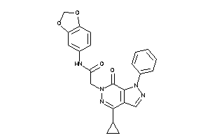 N-(1,3-benzodioxol-5-yl)-2-(4-cyclopropyl-7-keto-1-phenyl-pyrazolo[3,4-d]pyridazin-6-yl)acetamide