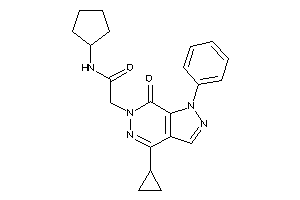 N-cyclopentyl-2-(4-cyclopropyl-7-keto-1-phenyl-pyrazolo[3,4-d]pyridazin-6-yl)acetamide