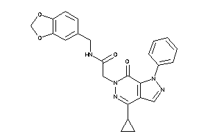2-(4-cyclopropyl-7-keto-1-phenyl-pyrazolo[3,4-d]pyridazin-6-yl)-N-piperonyl-acetamide