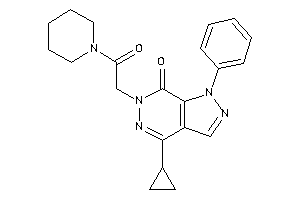 4-cyclopropyl-6-(2-keto-2-piperidino-ethyl)-1-phenyl-pyrazolo[3,4-d]pyridazin-7-one