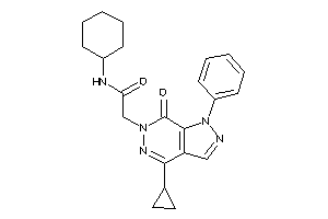 N-cyclohexyl-2-(4-cyclopropyl-7-keto-1-phenyl-pyrazolo[3,4-d]pyridazin-6-yl)acetamide