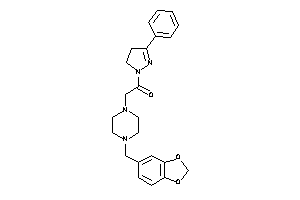 1-(3-phenyl-2-pyrazolin-1-yl)-2-(4-piperonylpiperazino)ethanone