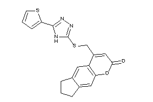 4-[[[5-(2-thienyl)-4H-1,2,4-triazol-3-yl]thio]methyl]-7,8-dihydro-6H-cyclopenta[g]chromen-2-one