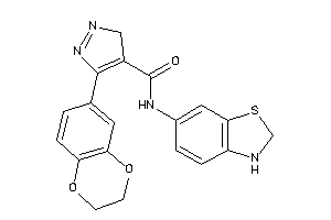 5-(2,3-dihydro-1,4-benzodioxin-6-yl)-N-(2,3-dihydro-1,3-benzothiazol-6-yl)-3H-pyrazole-4-carboxamide