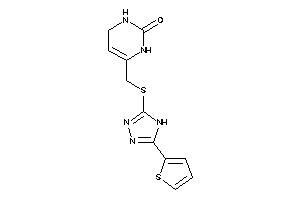 Image of 6-[[[5-(2-thienyl)-4H-1,2,4-triazol-3-yl]thio]methyl]-3,4-dihydro-1H-pyrimidin-2-one