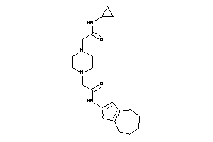 N-cyclopropyl-2-[4-[2-keto-2-(5,6,7,8-tetrahydro-4H-cyclohepta[b]thiophen-2-ylamino)ethyl]piperazino]acetamide