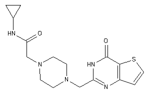 N-cyclopropyl-2-[4-[(4-keto-3H-thieno[3,2-d]pyrimidin-2-yl)methyl]piperazino]acetamide