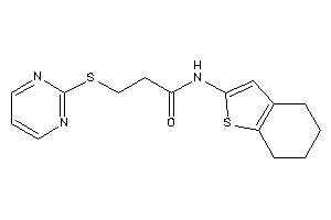 3-(2-pyrimidylthio)-N-(4,5,6,7-tetrahydrobenzothiophen-2-yl)propionamide