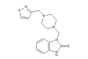 Image of 3-[[4-(isoxazol-3-ylmethyl)piperazino]methyl]-1H-benzimidazole-2-thione