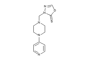 Image of 3-[[4-(4-pyridyl)piperazino]methyl]-1,3,4-oxadiazole-2-thione