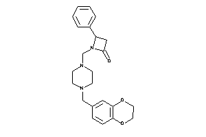 1-[[4-(2,3-dihydro-1,4-benzodioxin-6-ylmethyl)piperazino]methyl]-4-phenyl-azetidin-2-one