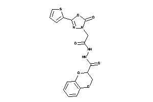 N'-[2-[2-keto-5-(2-thienyl)-1,3,4-oxadiazol-3-yl]acetyl]-2,3-dihydro-1,4-benzodioxine-3-carbohydrazide