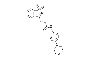 2-[(1,1-diketo-1,2-benzothiazol-3-yl)amino]-N-(6-morpholino-3-pyridyl)acetamide