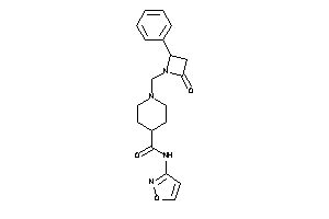 Image of N-isoxazol-3-yl-1-[(2-keto-4-phenyl-azetidin-1-yl)methyl]isonipecotamide
