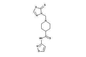 N-isoxazol-3-yl-1-[(2-thioxo-1,3,4-oxadiazol-3-yl)methyl]isonipecotamide