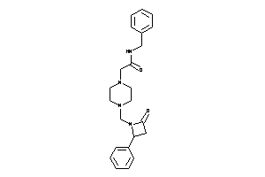 N-benzyl-2-[4-[(2-keto-4-phenyl-azetidin-1-yl)methyl]piperazino]acetamide