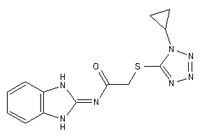 Image of 2-[(1-cyclopropyltetrazol-5-yl)thio]-N-(1,3-dihydrobenzimidazol-2-ylidene)acetamide