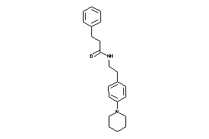 3-phenyl-N-[2-(4-piperidinophenyl)ethyl]propionamide