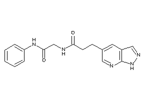 N-(2-anilino-2-keto-ethyl)-3-(1H-pyrazolo[3,4-b]pyridin-5-yl)propionamide